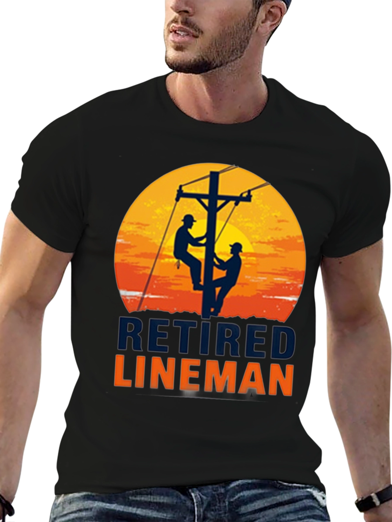 Retired Lineman Graphic T-Shirt