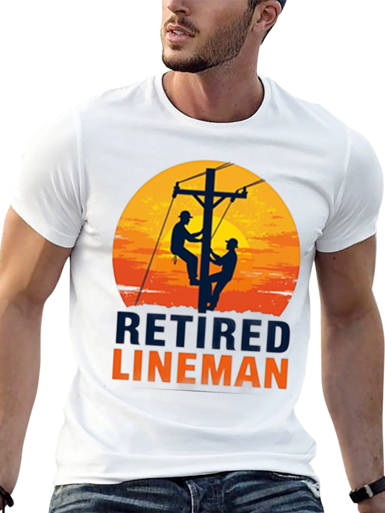 Retired Lineman Graphic T-Shirt