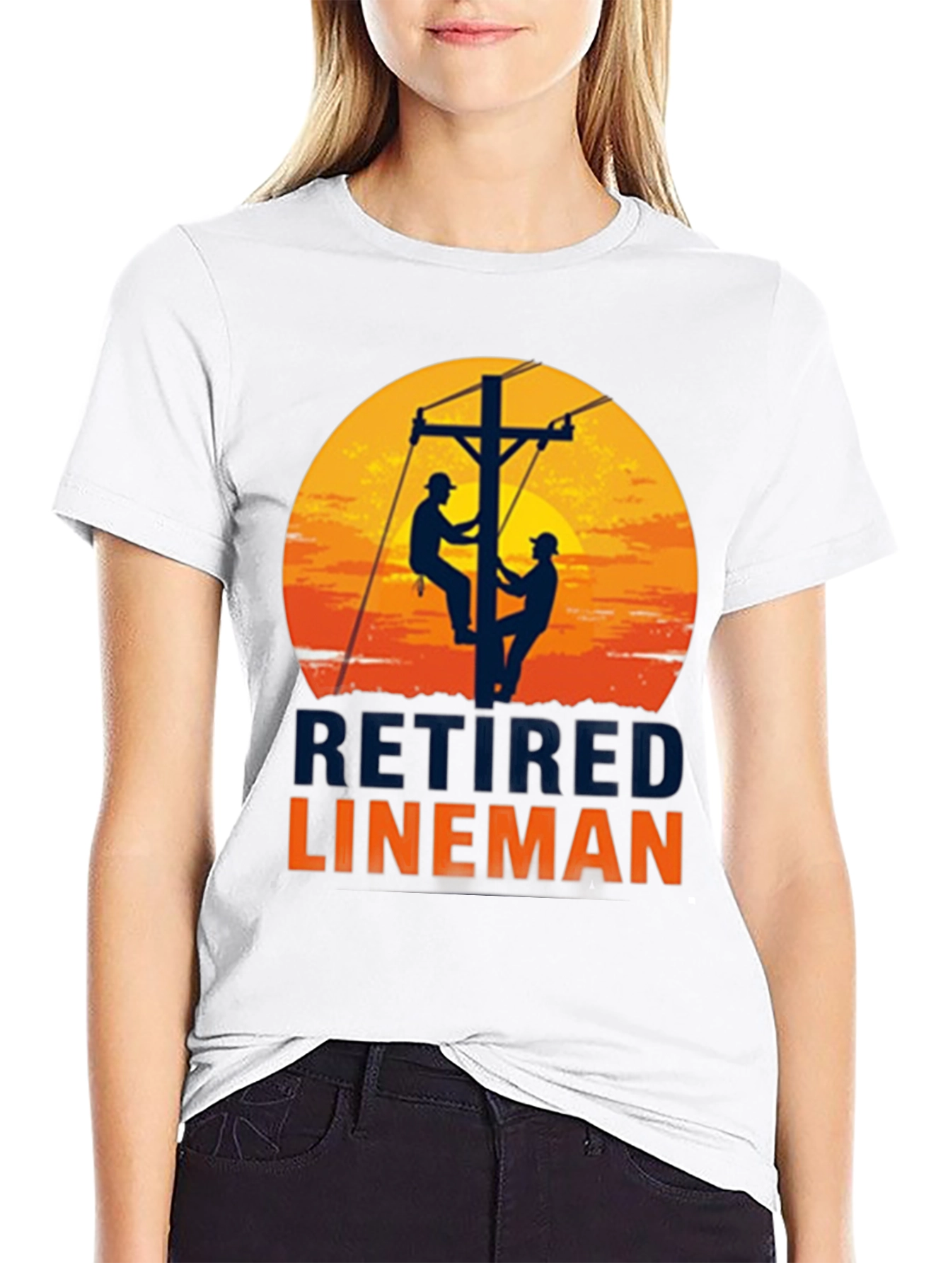 Retired Lineman Graphic T-Shirt