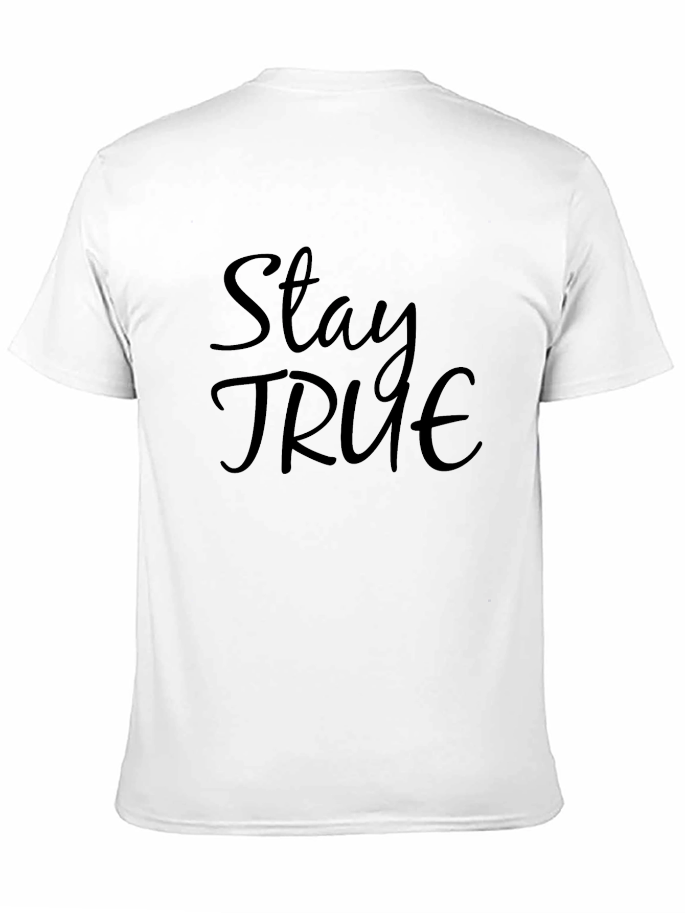 Stay True Black Graphic Tee - Stylish Mens T-Shirt