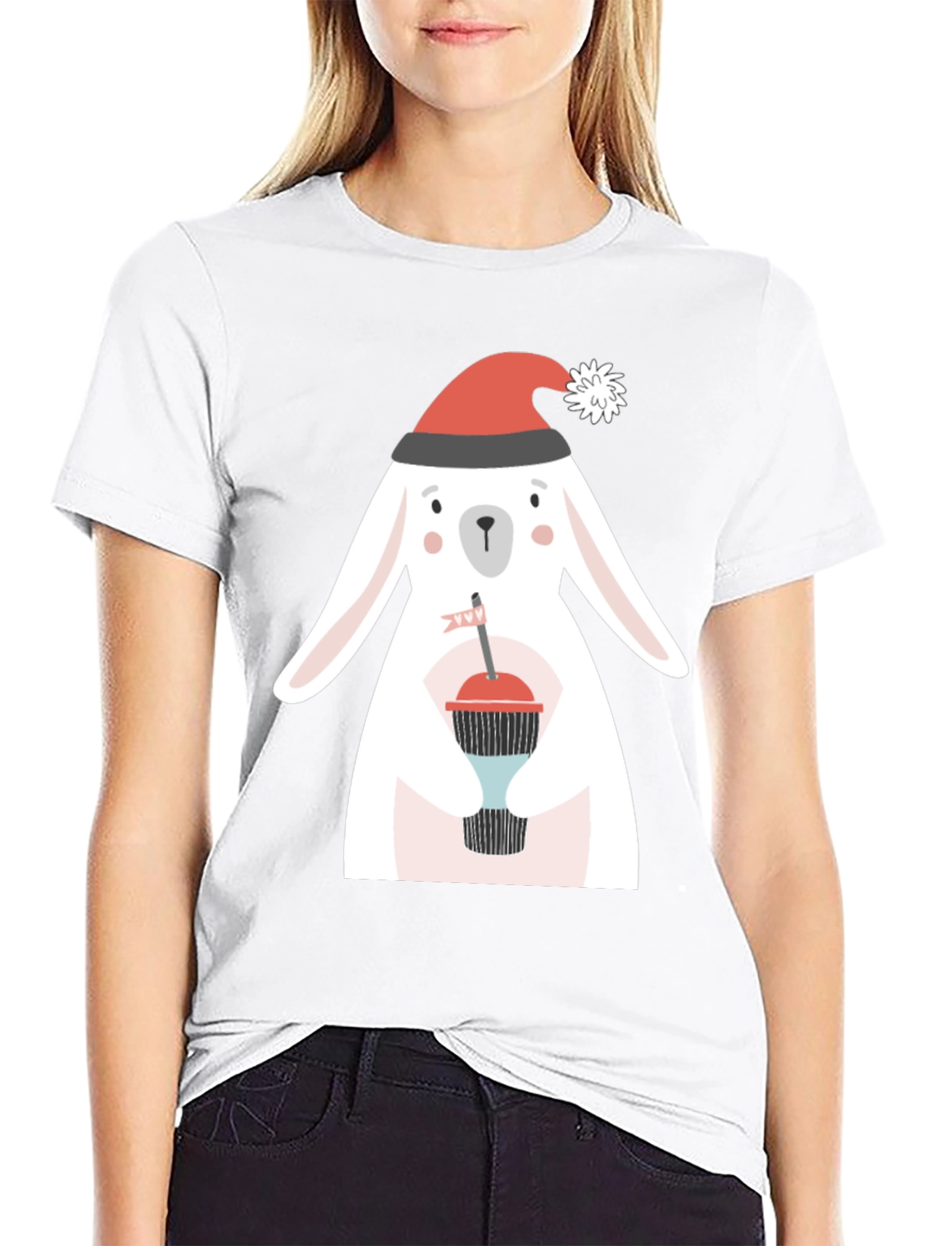 Festive Rabbit Christmas T-Shirt