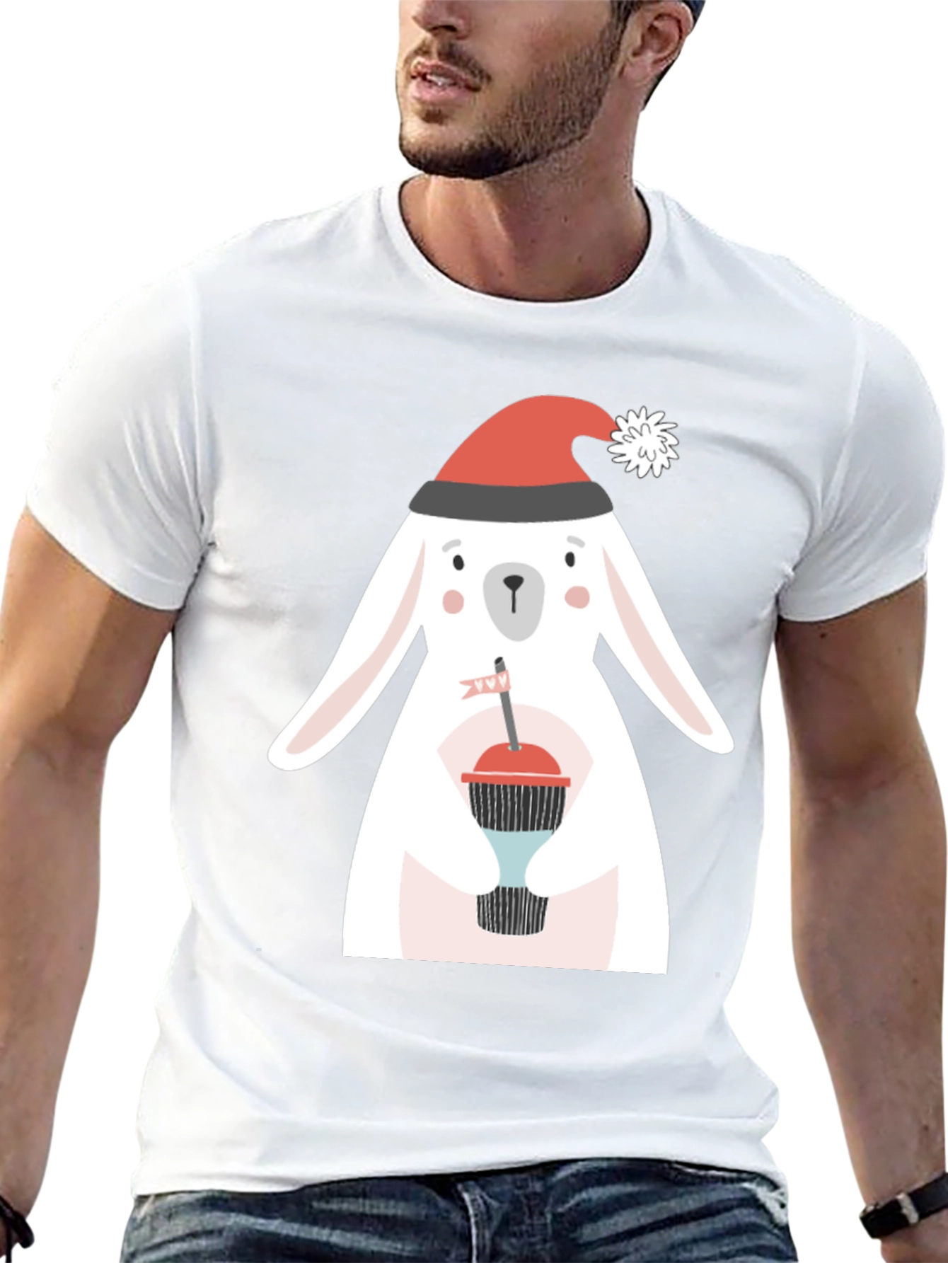 Festive Rabbit Christmas T-Shirt
