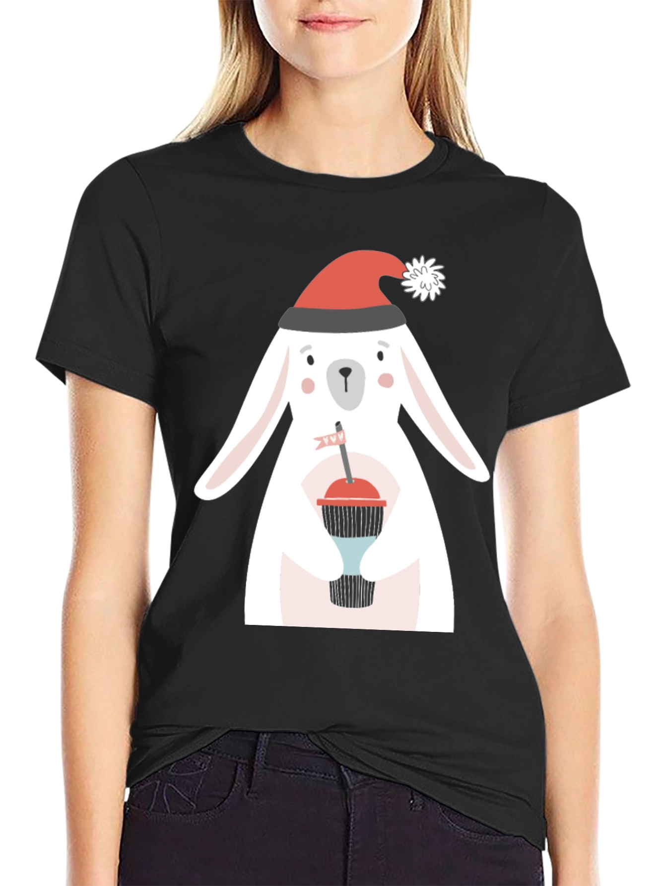 Festive Rabbit Christmas T-Shirt