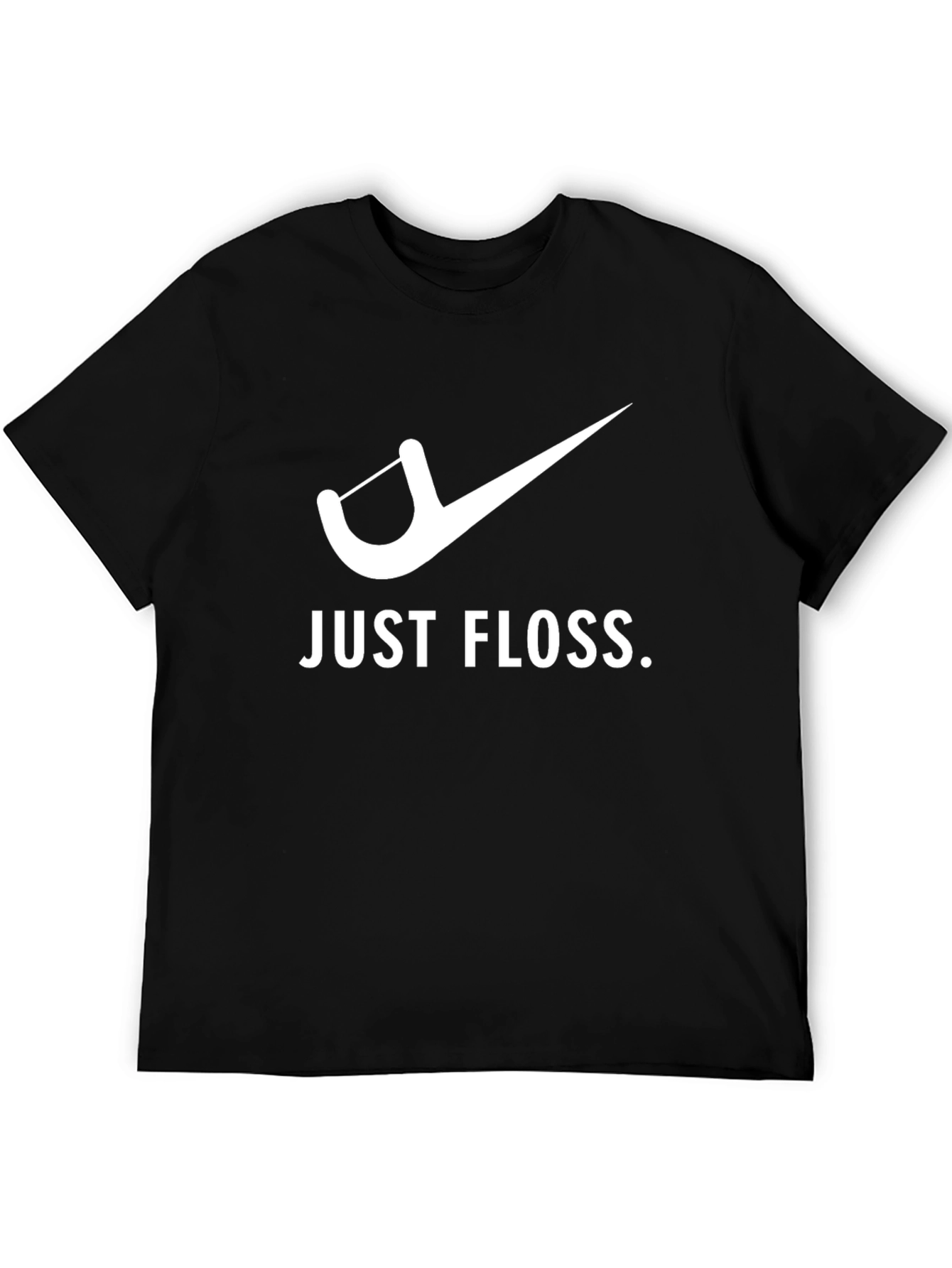 Just Floss Graphic Tee - Black Cotton T-Shirt