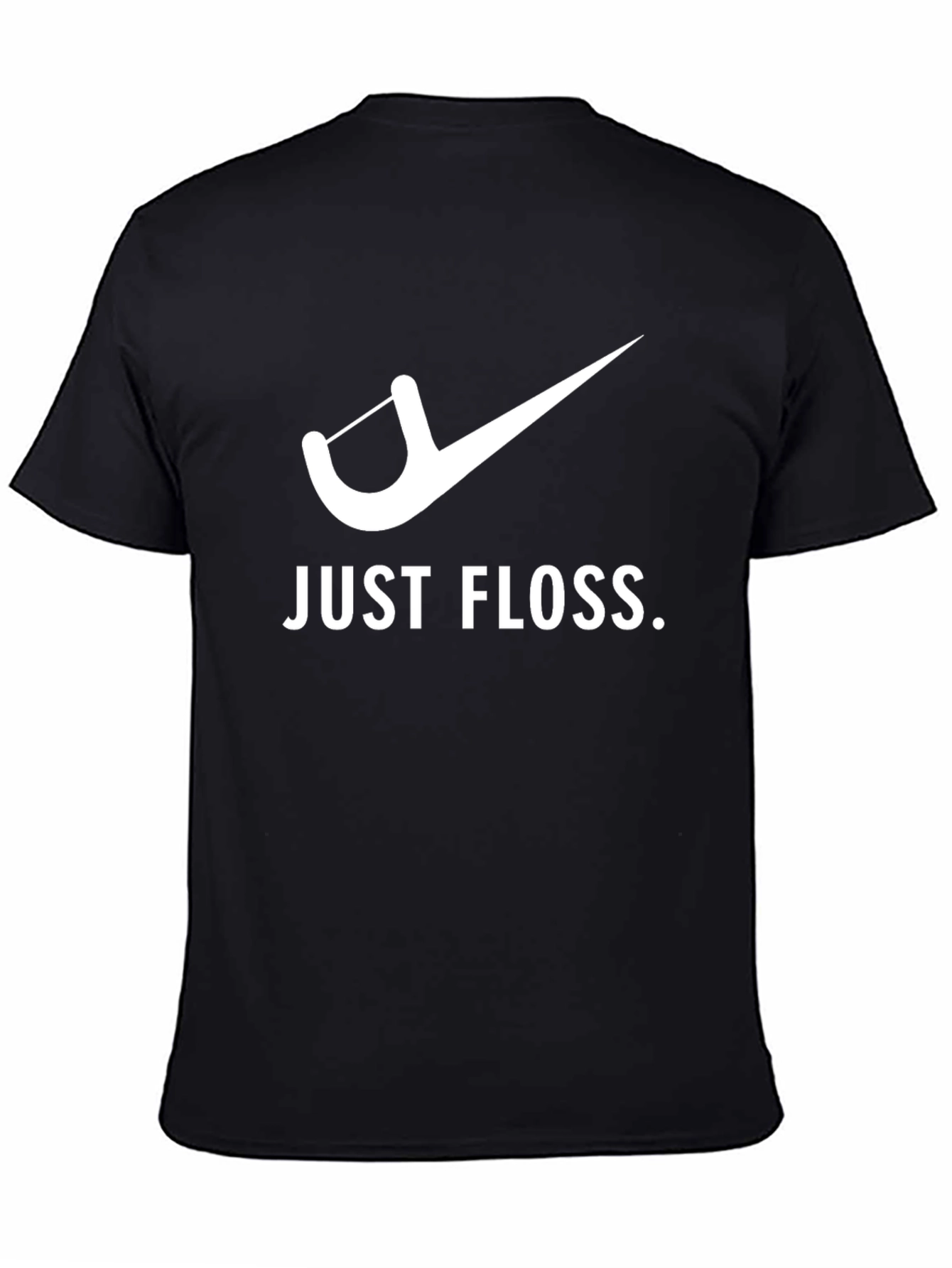 Just Floss Graphic Tee - Black Cotton T-Shirt