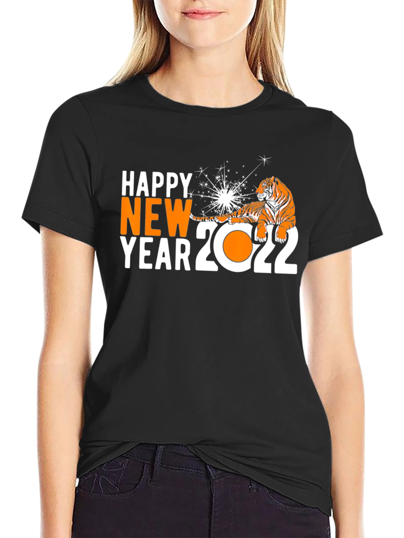 Happy New Year 2022 Tiger Graphic T-Shirt