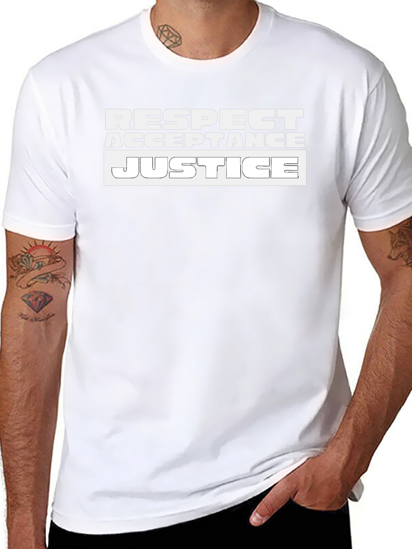 Respect Acceptance Justice Graphic T-Shirt