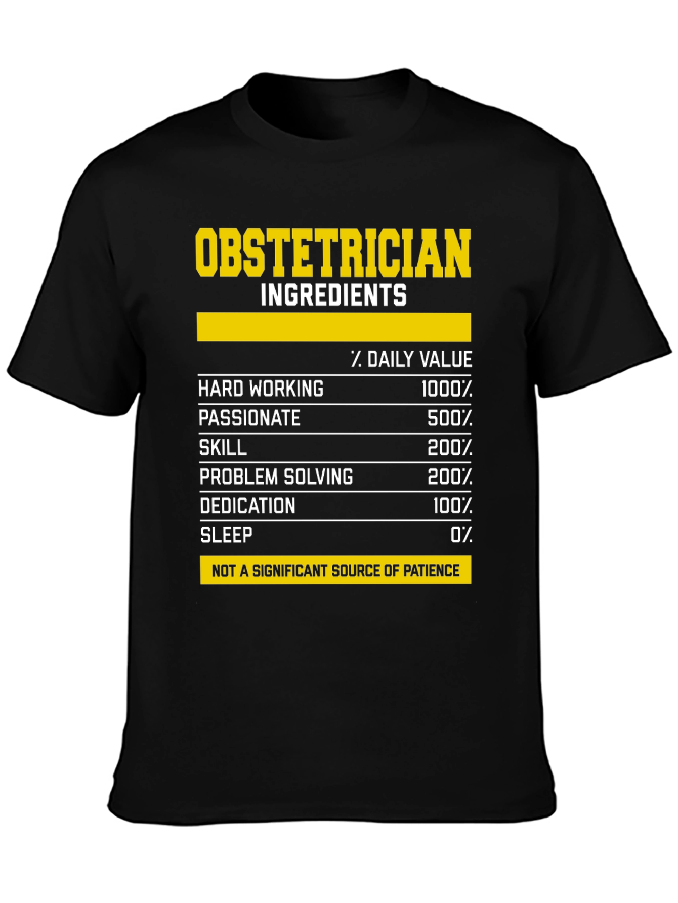 Obstetrician Ingredients T-Shirt: Humorous & Unique