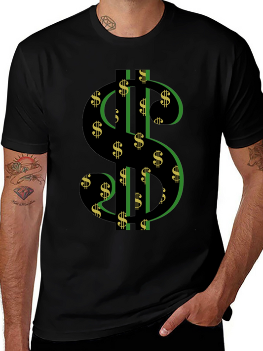 Dollar Sign Graphic T-Shirt - Black