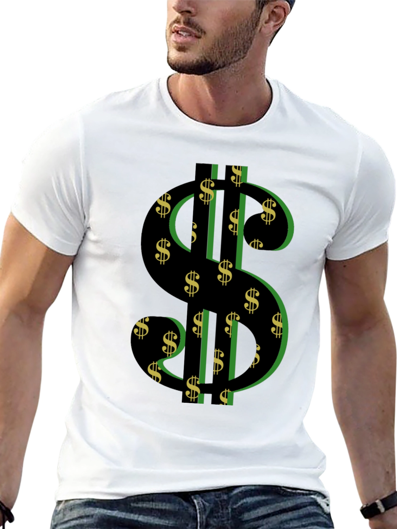 Dollar Sign Graphic T-Shirt - Black