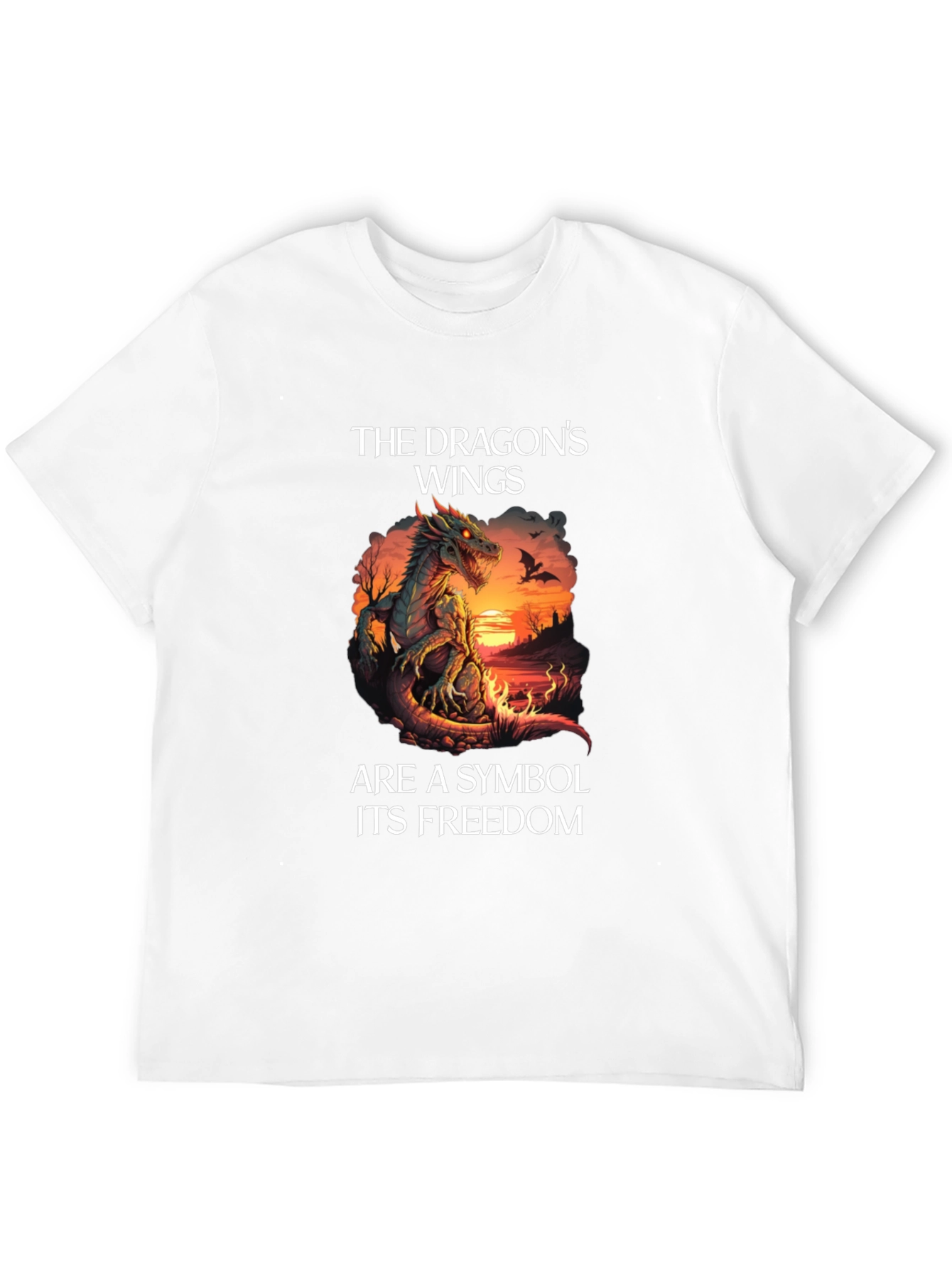 Dragon Wings Freedom Graphic T-Shirt