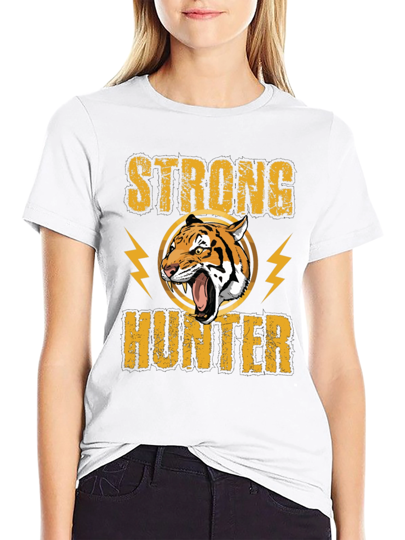 Strong Hunter Tiger Graphic T-Shirt