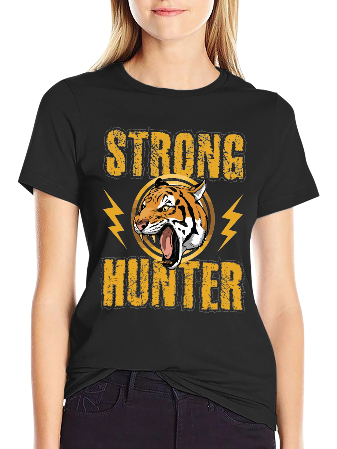 Strong Hunter Tiger Graphic T-Shirt