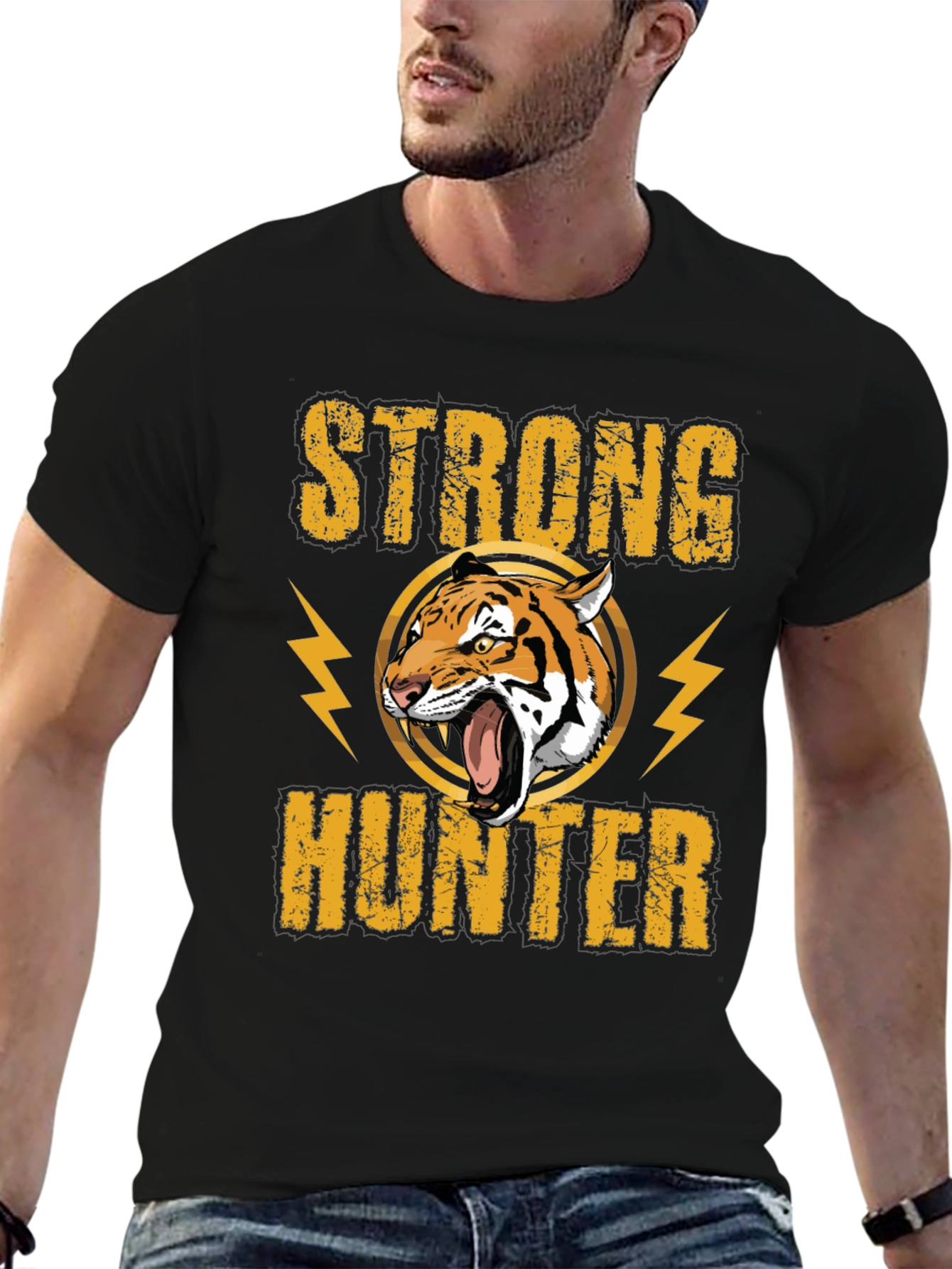 Strong Hunter Tiger Graphic T-Shirt