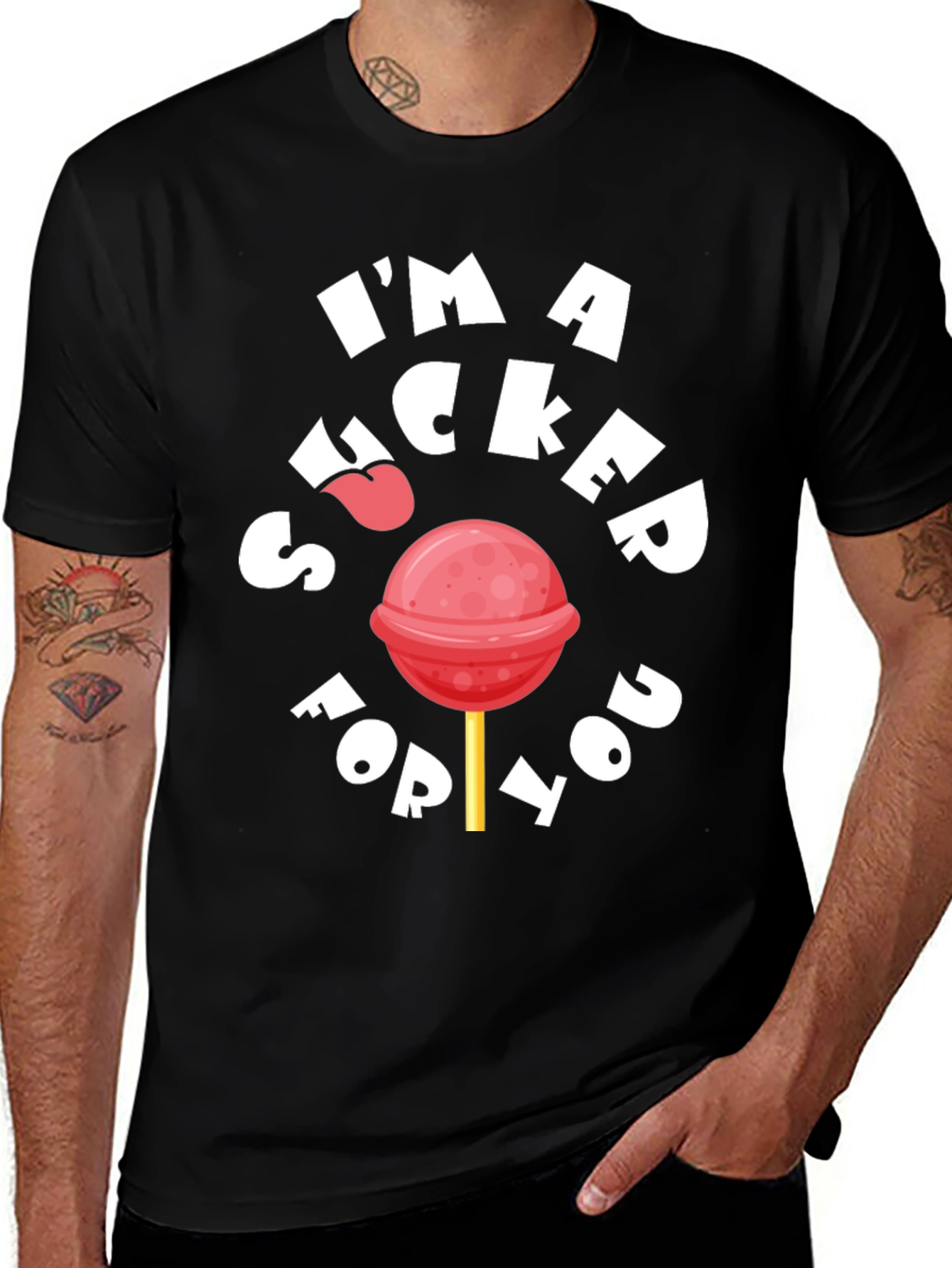 Sucker For You Graphic Tee - Black T-Shirt