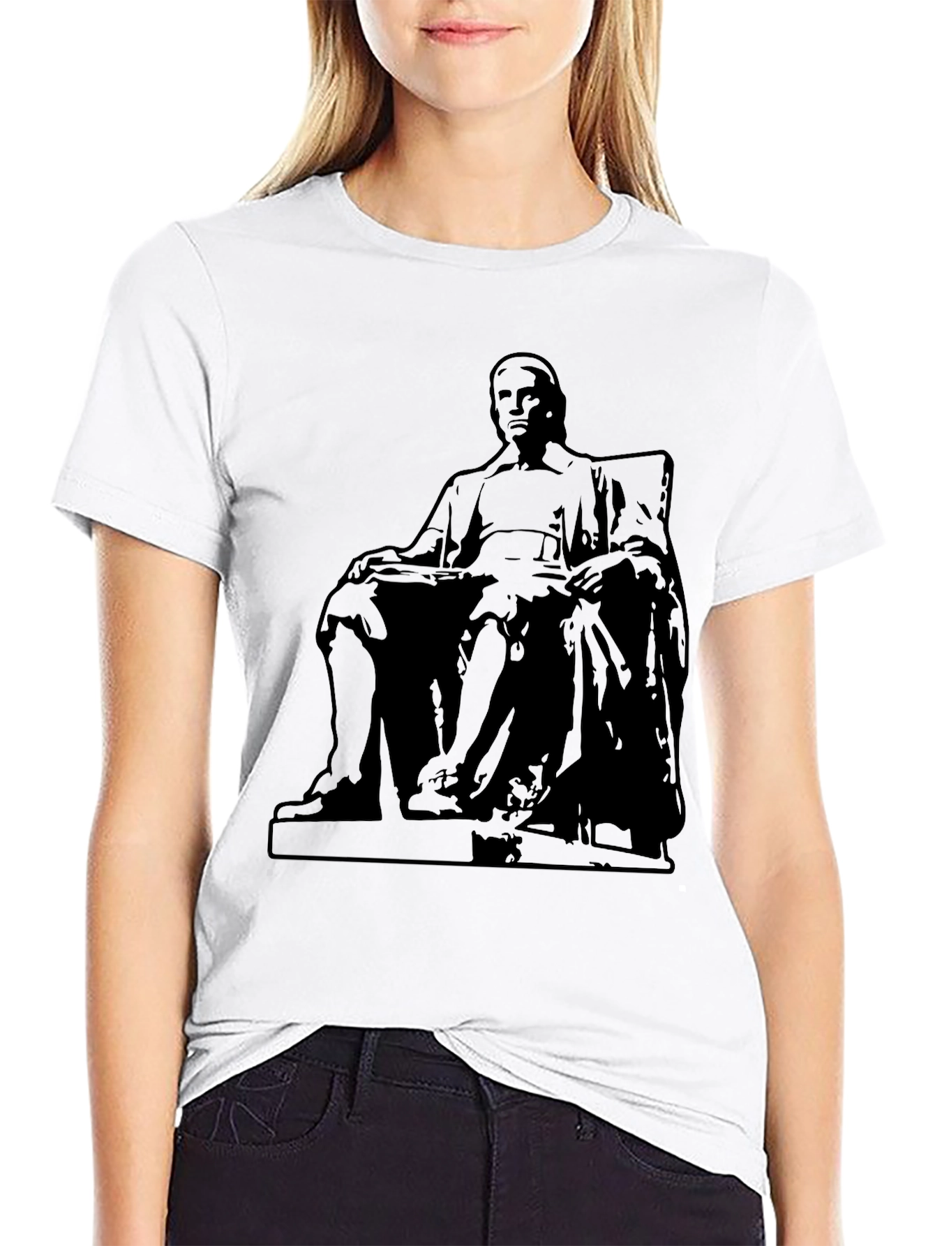 Statue Graphic Black T-Shirt | Casual Style
