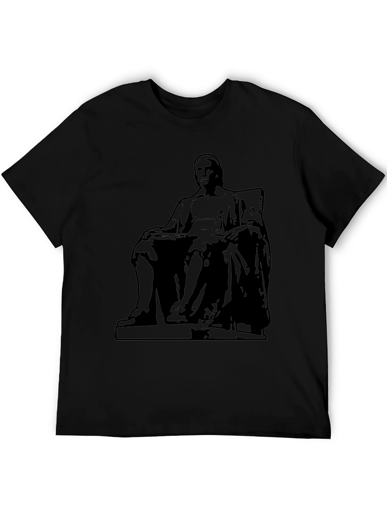 Statue Graphic Black T-Shirt | Casual Style