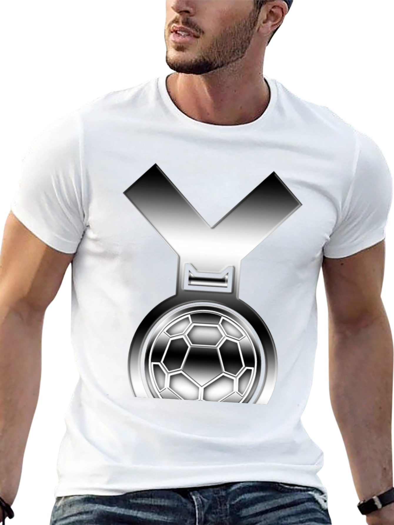 Soccer Medal Graphic Tee - Black
