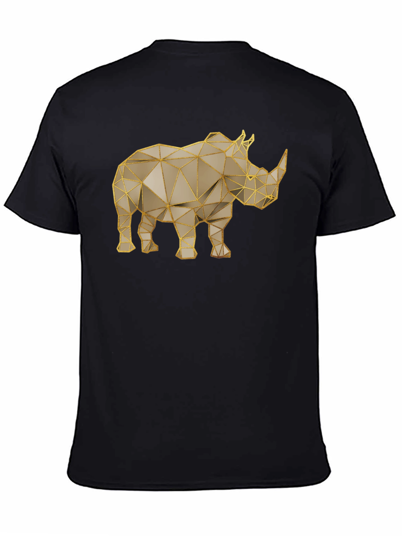 Geometric Rhino T-Shirt - Stylish Animal Graphic Tee