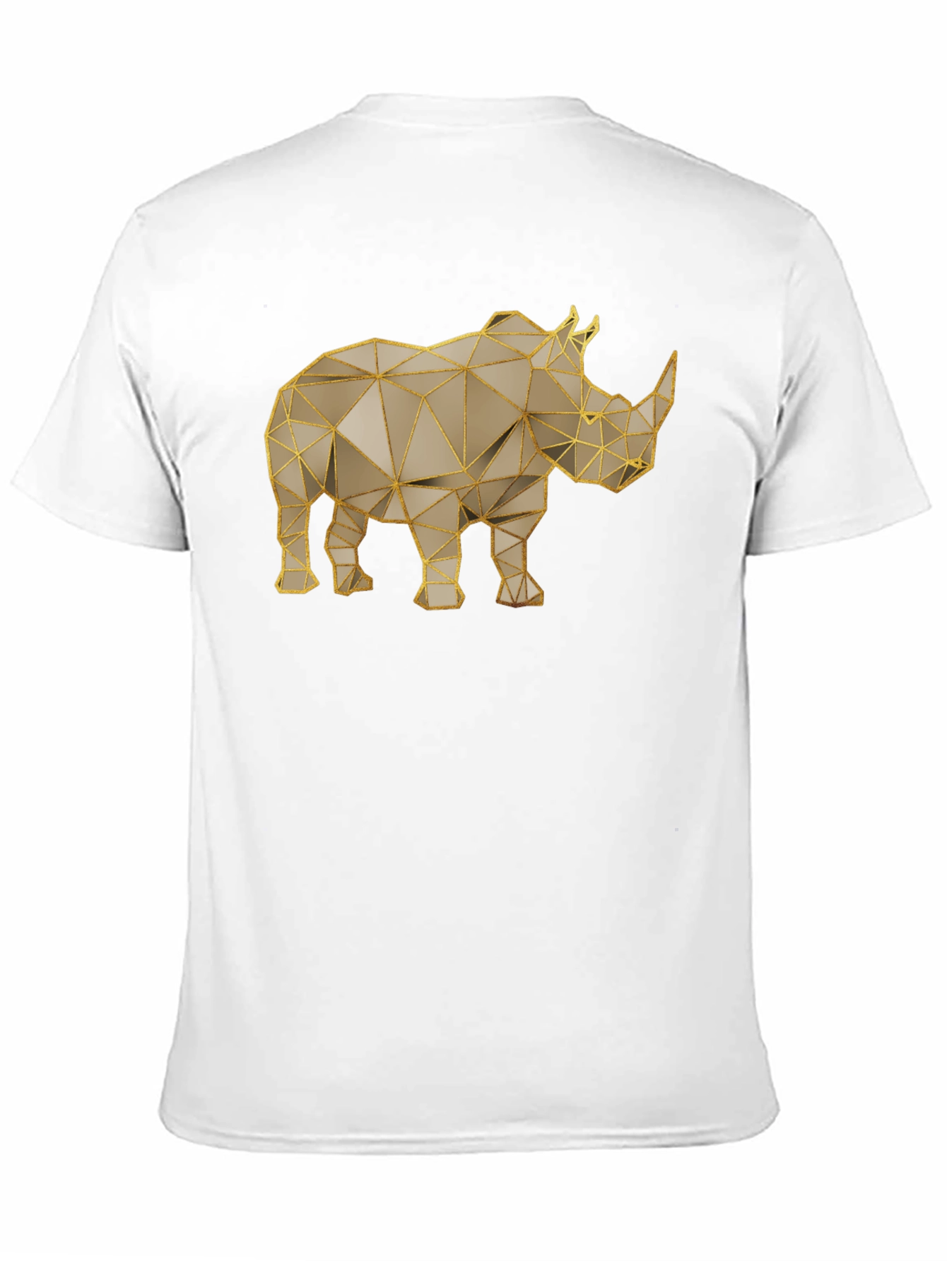 Geometric Rhino T-Shirt - Stylish Animal Graphic Tee