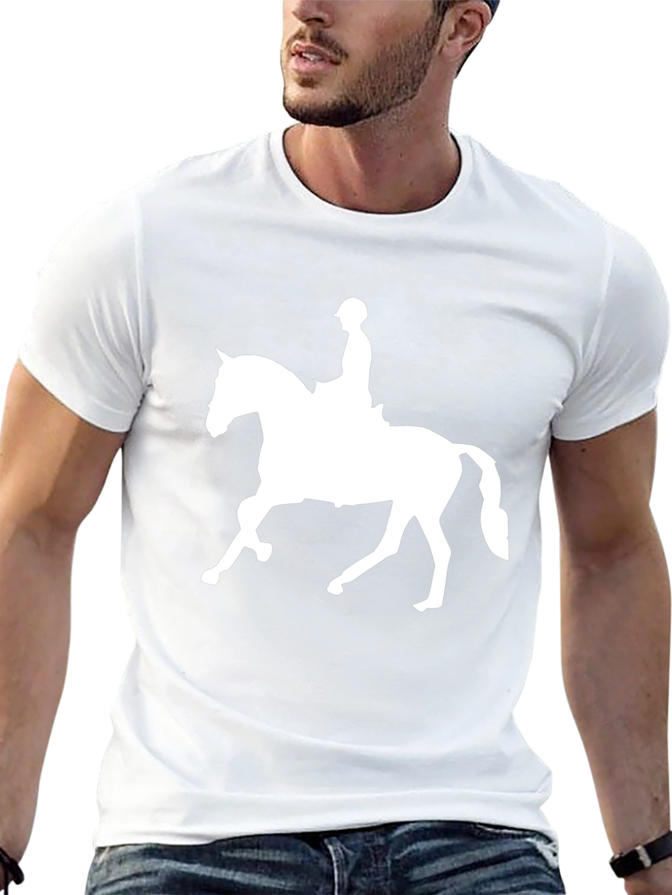 Equestrian Horse Riding T-Shirt - Black