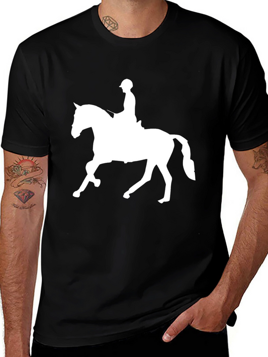 Equestrian Horse Riding T-Shirt - Black