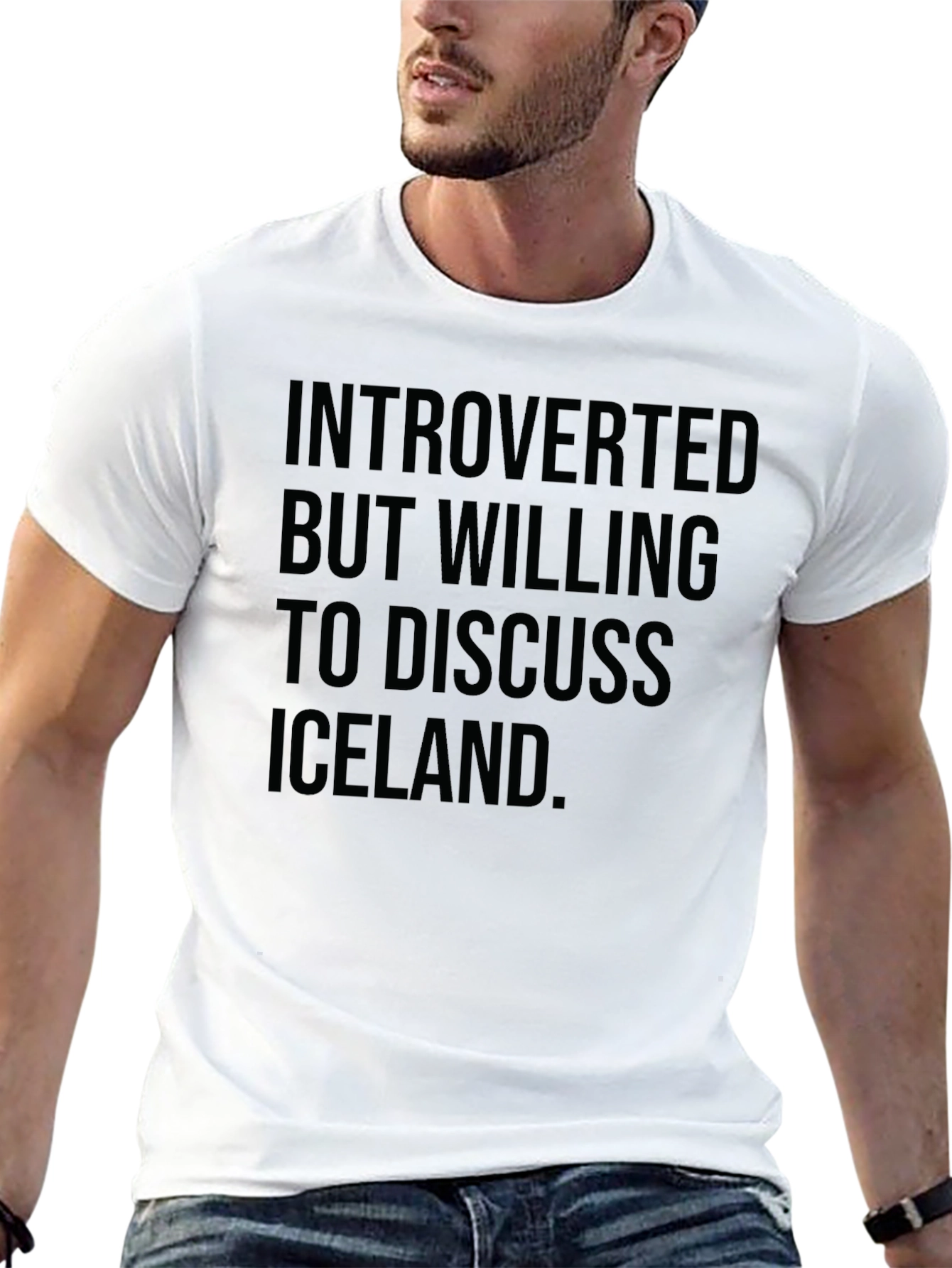 Introverted Iceland T-Shirt - Black Tee