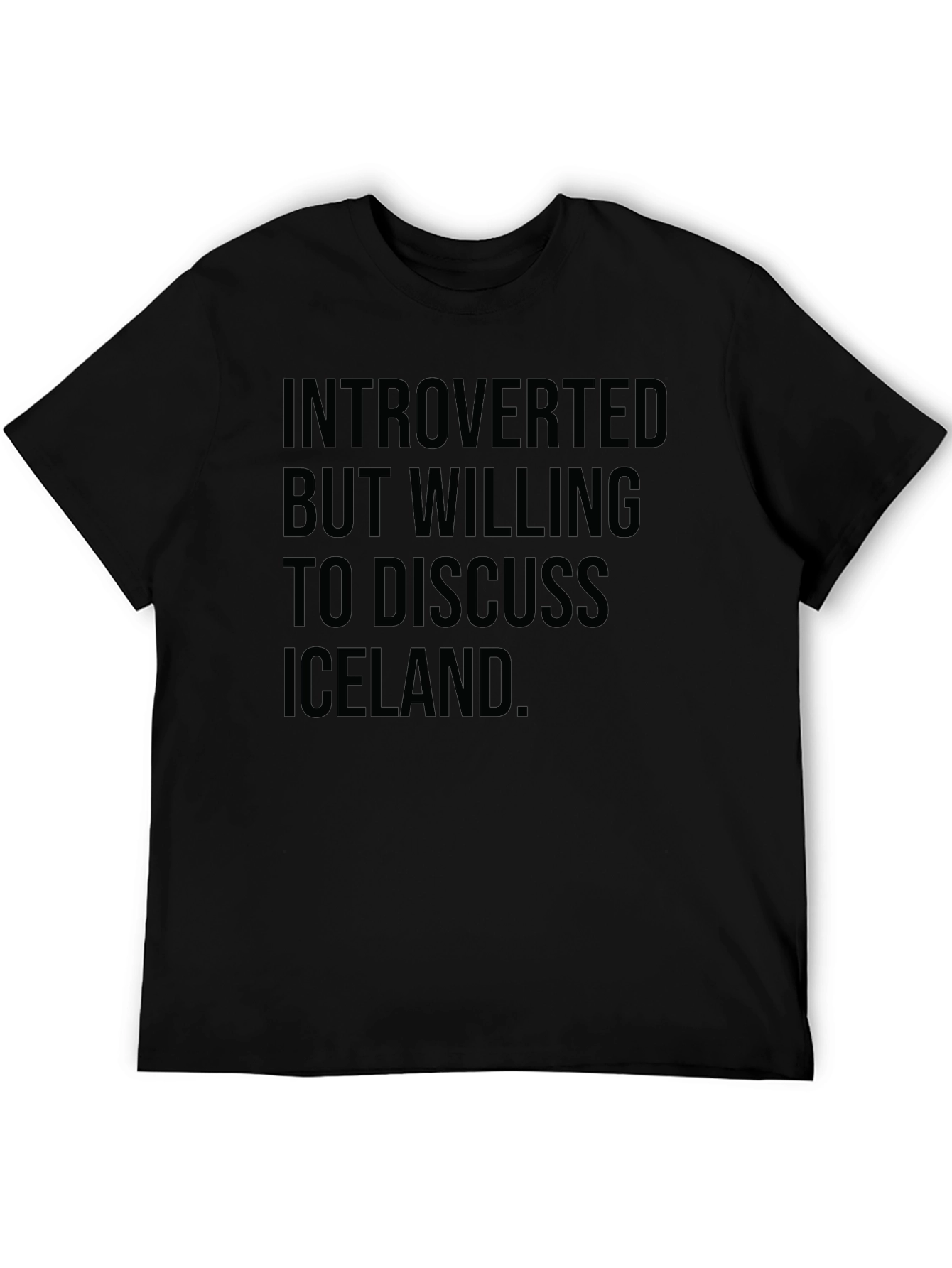 Introverted Iceland T-Shirt - Black Tee