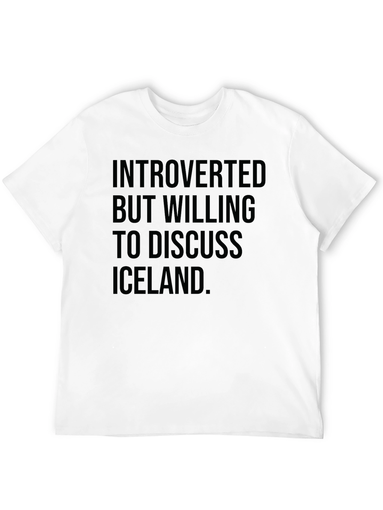 Introverted Iceland T-Shirt - Black Tee