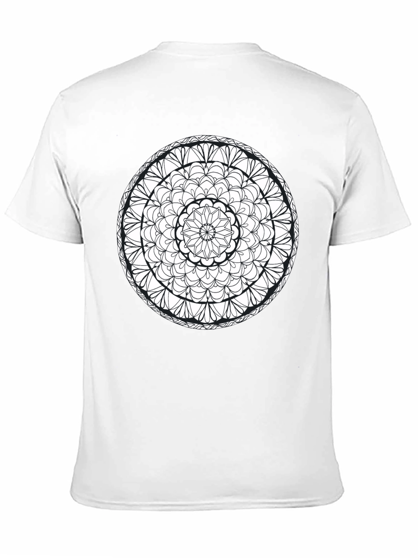 Mandala Print Black T-Shirt - Artistic Tee