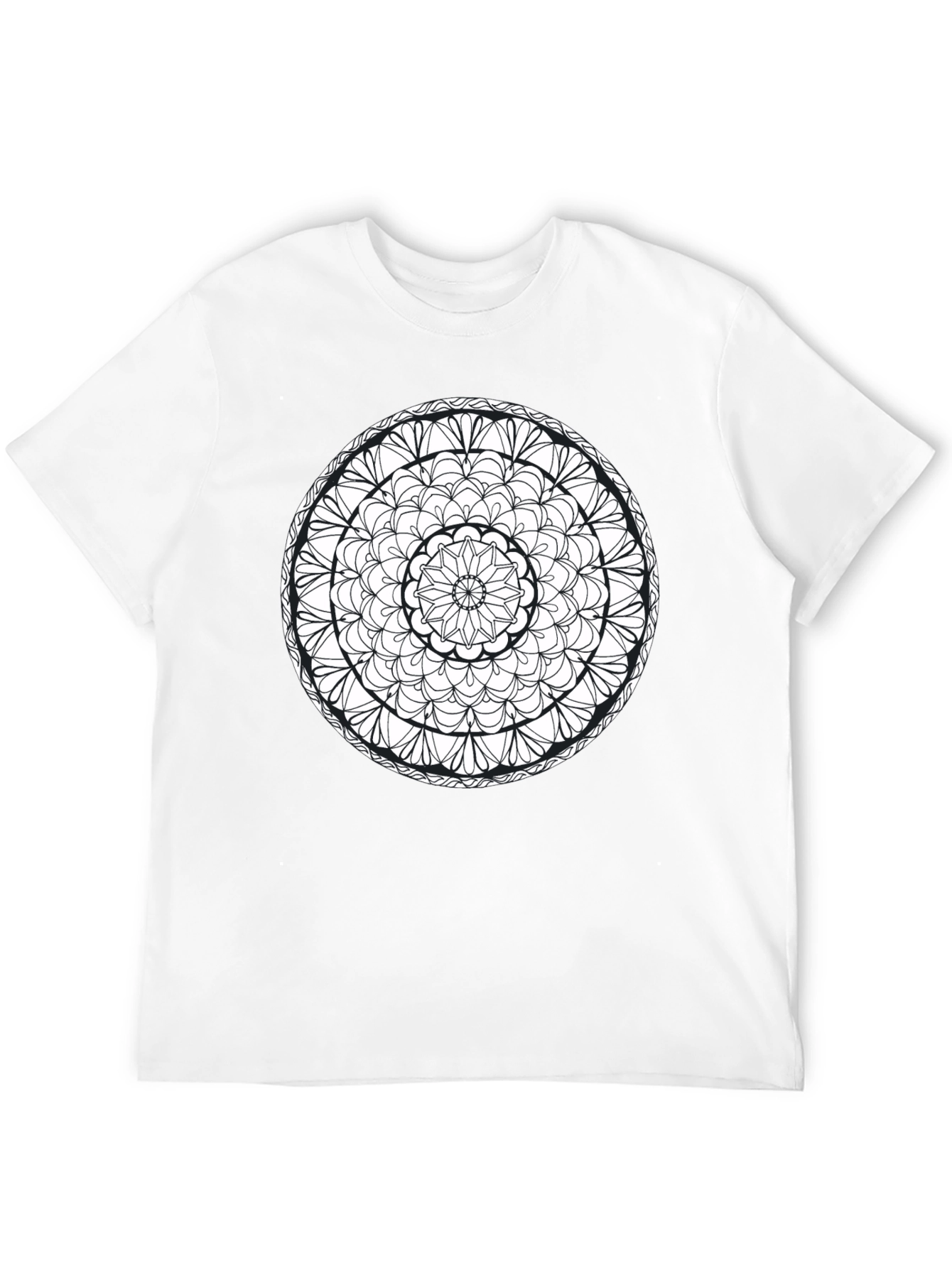 Mandala Print Black T-Shirt - Artistic Tee