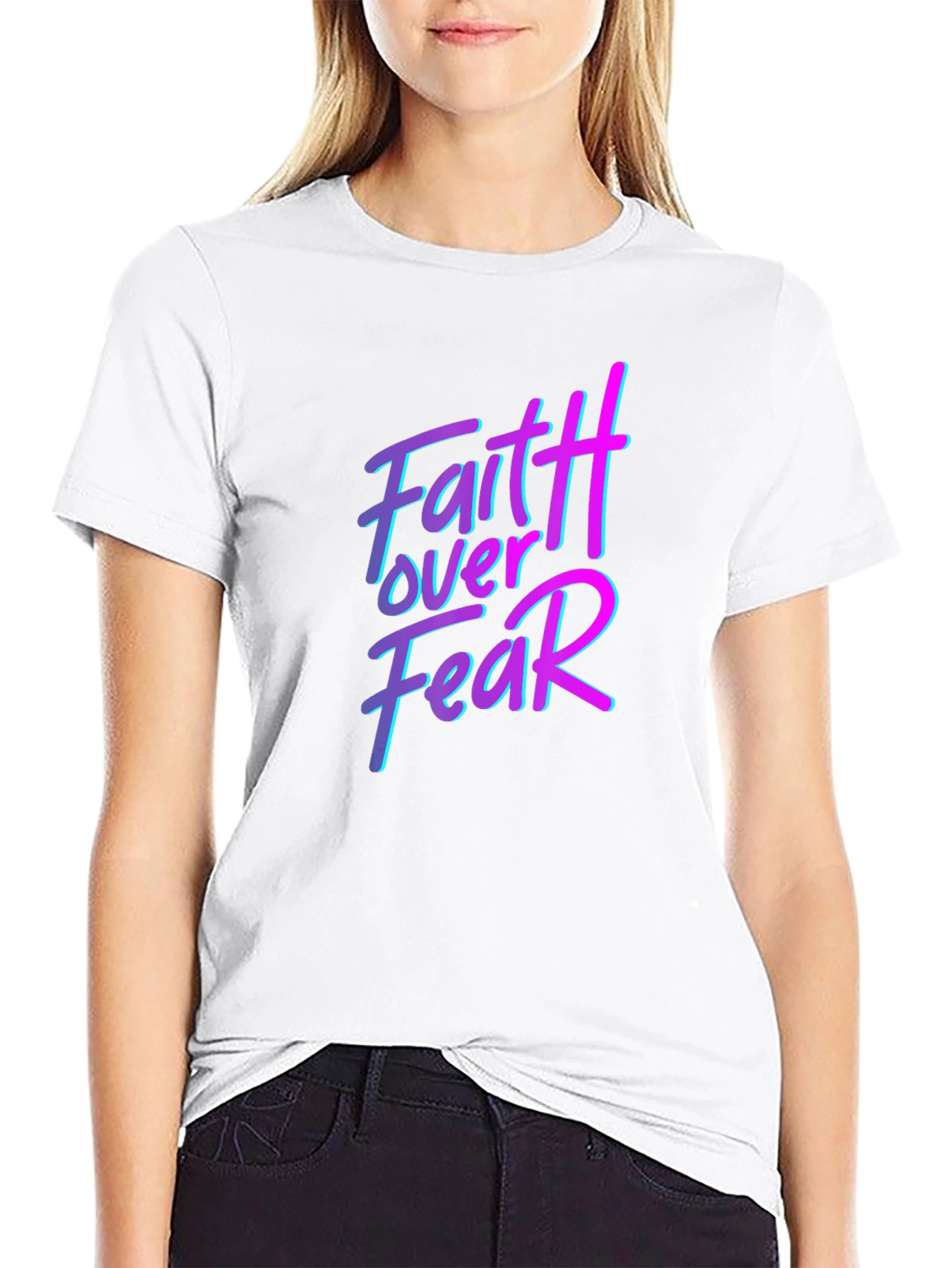 Faith Over Fear Graphic Tee - Trendy Christian T-Shirt