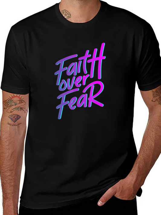 Faith Over Fear Graphic Tee - Trendy Christian T-Shirt