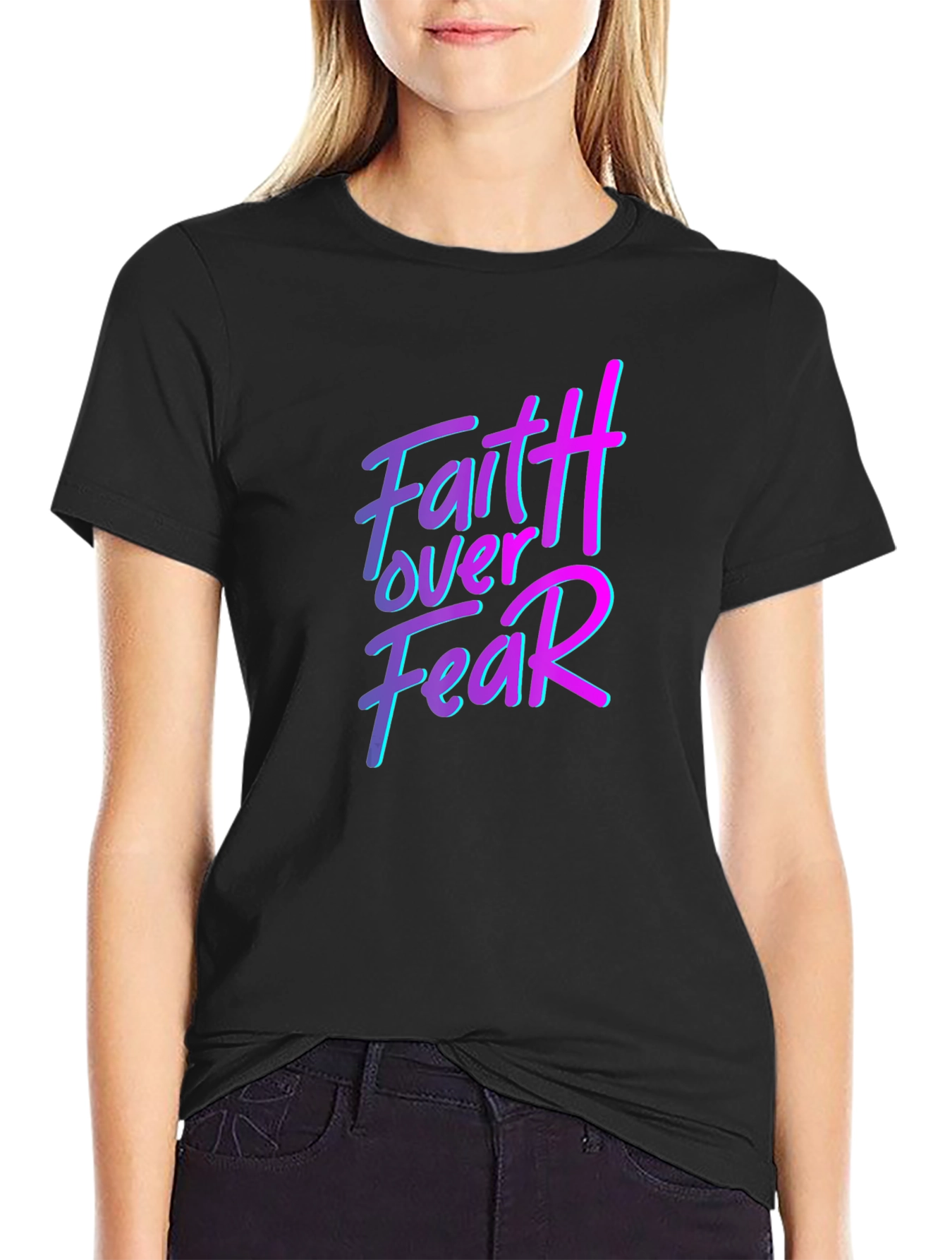 Faith Over Fear Graphic Tee - Trendy Christian T-Shirt