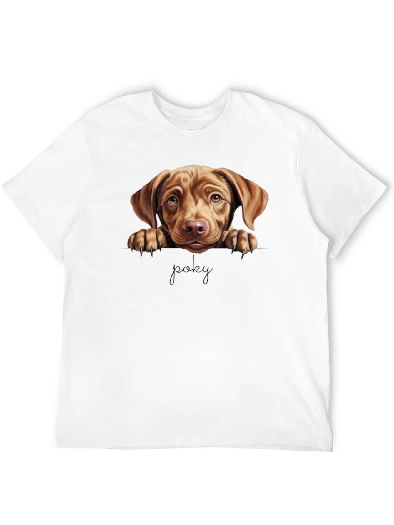 Poky Dog Graphic Tee - Black Cotton Blend Shirt