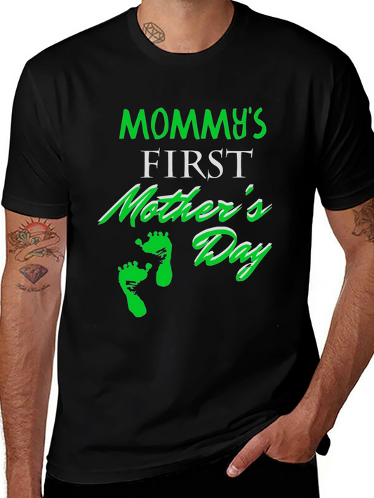 Mommys First Mothers Day Black T-Shirt