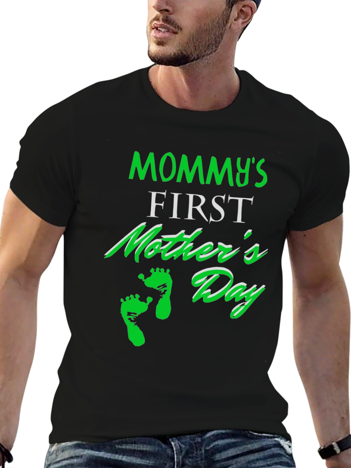 Mommys First Mothers Day Black T-Shirt