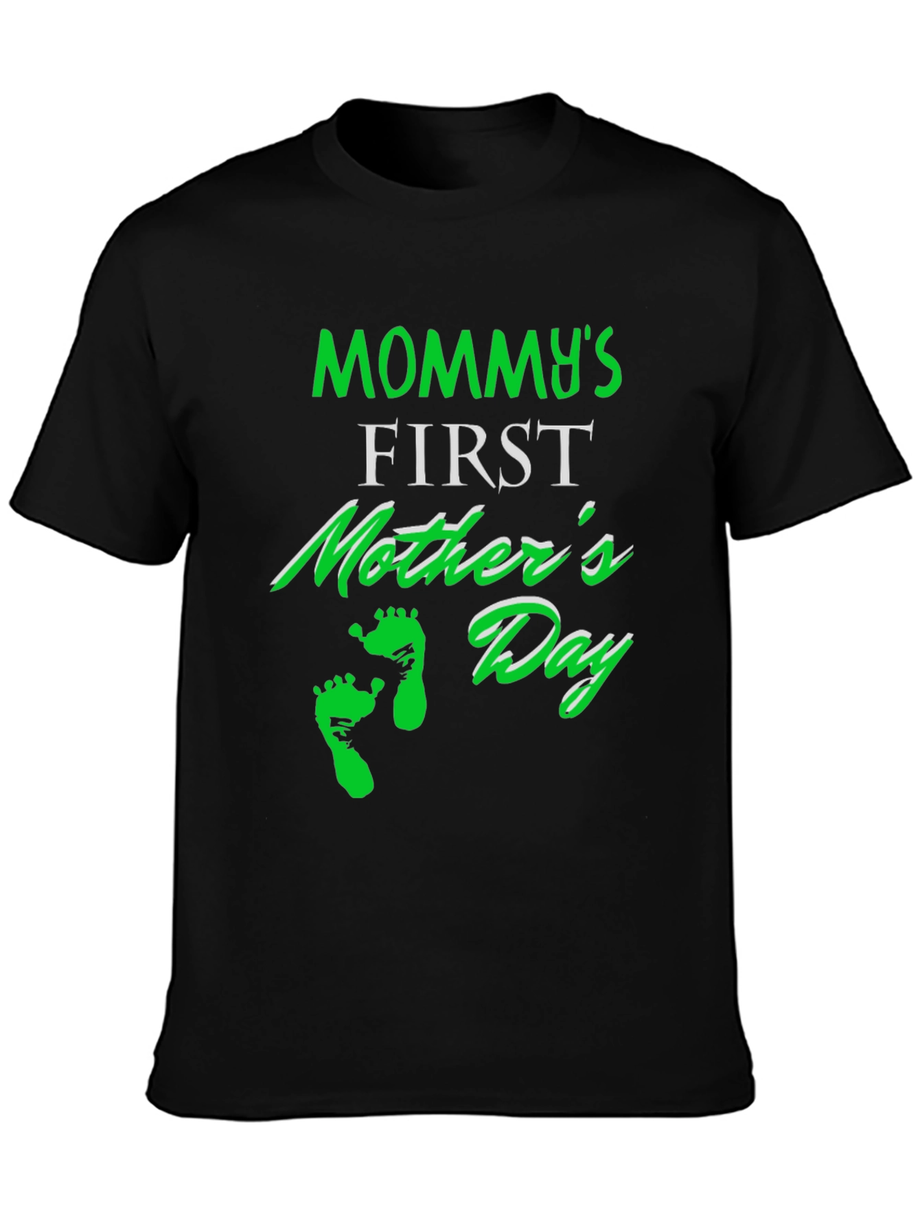 Mommys First Mothers Day Black T-Shirt