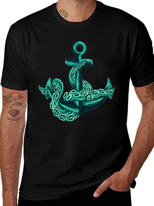 Octopus Anchor Graphic T-Shirt