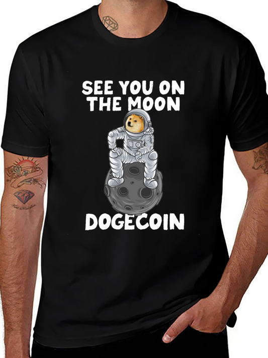 Dogecoin Moon T-Shirt - Crypto Meme Tee