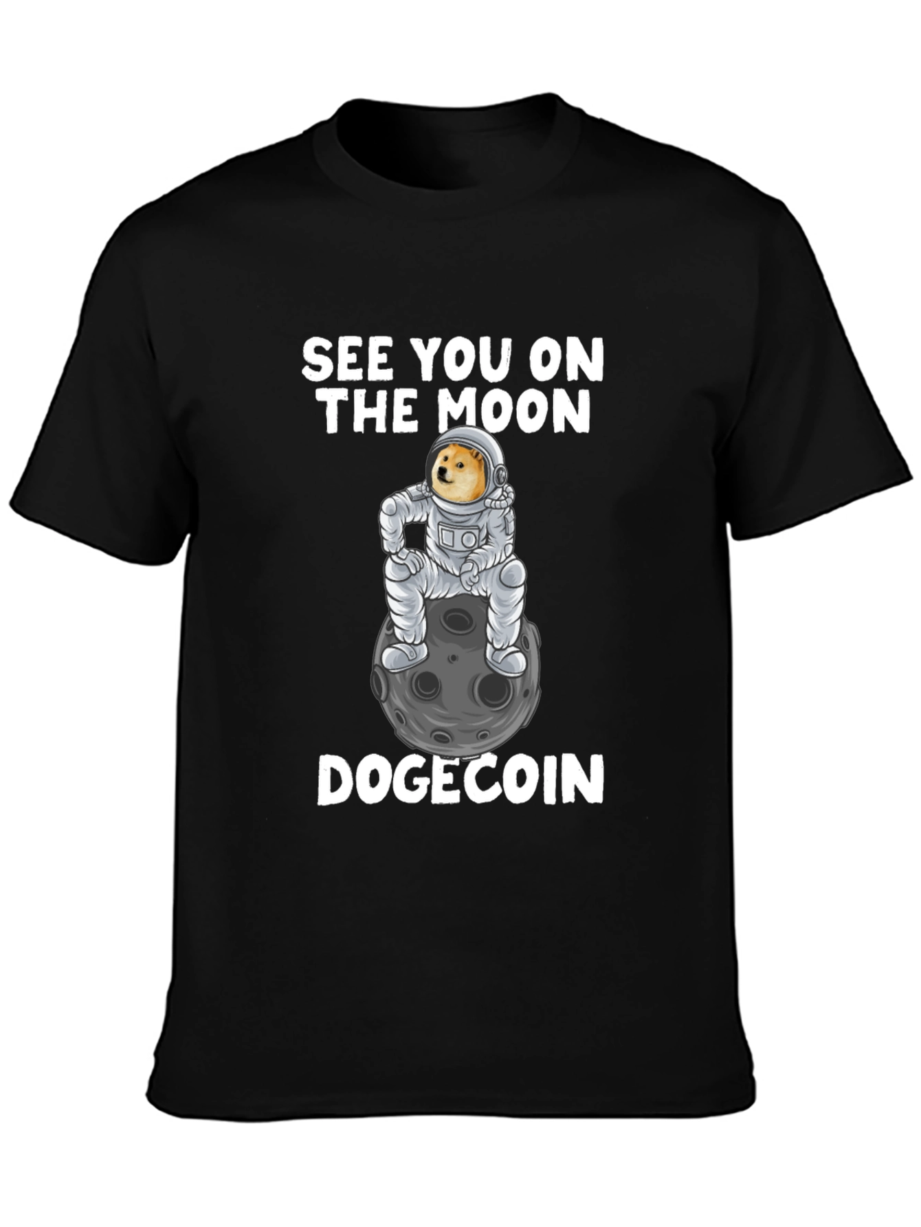 Dogecoin Moon T-Shirt - Crypto Meme Tee