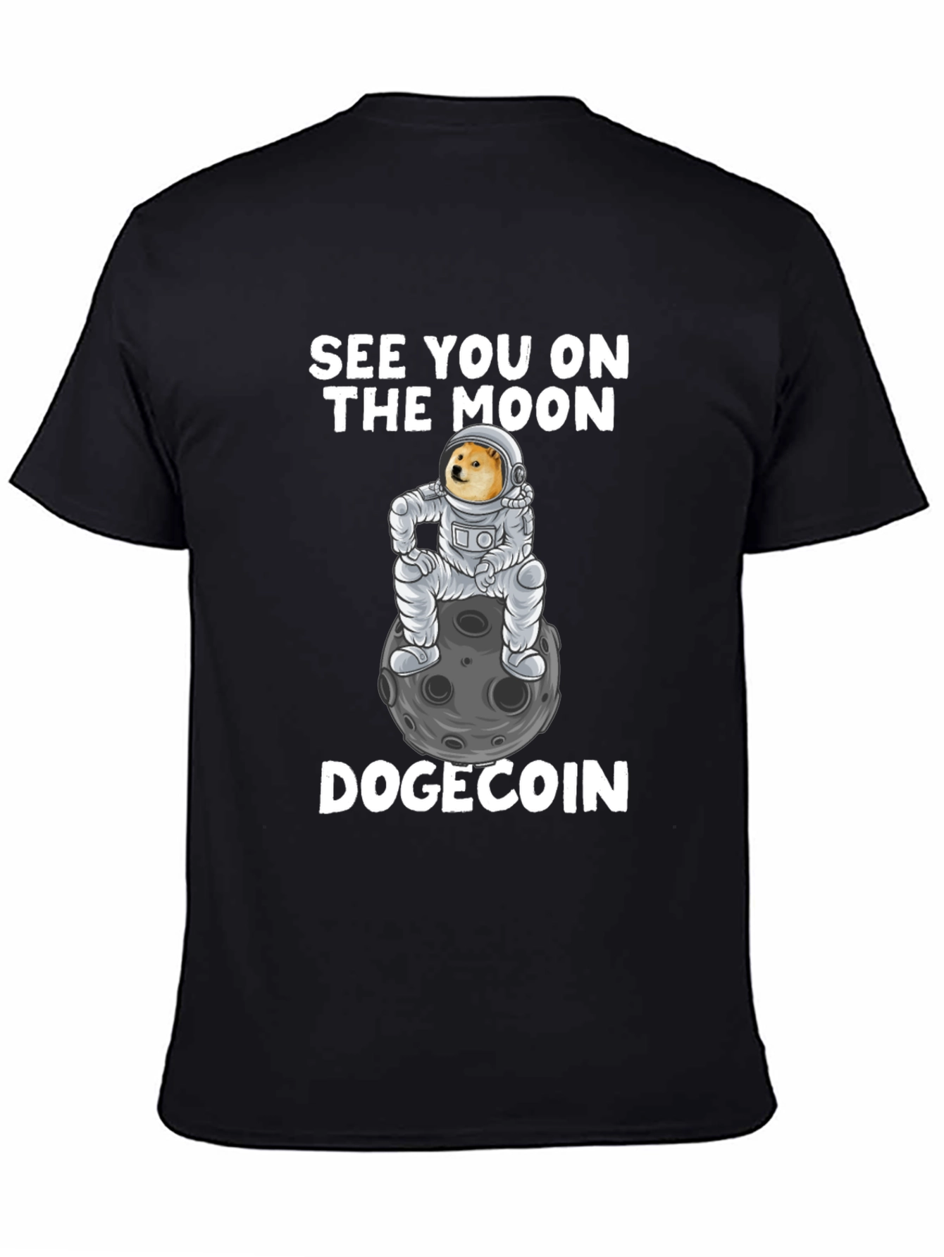 Dogecoin Moon T-Shirt - Crypto Meme Tee
