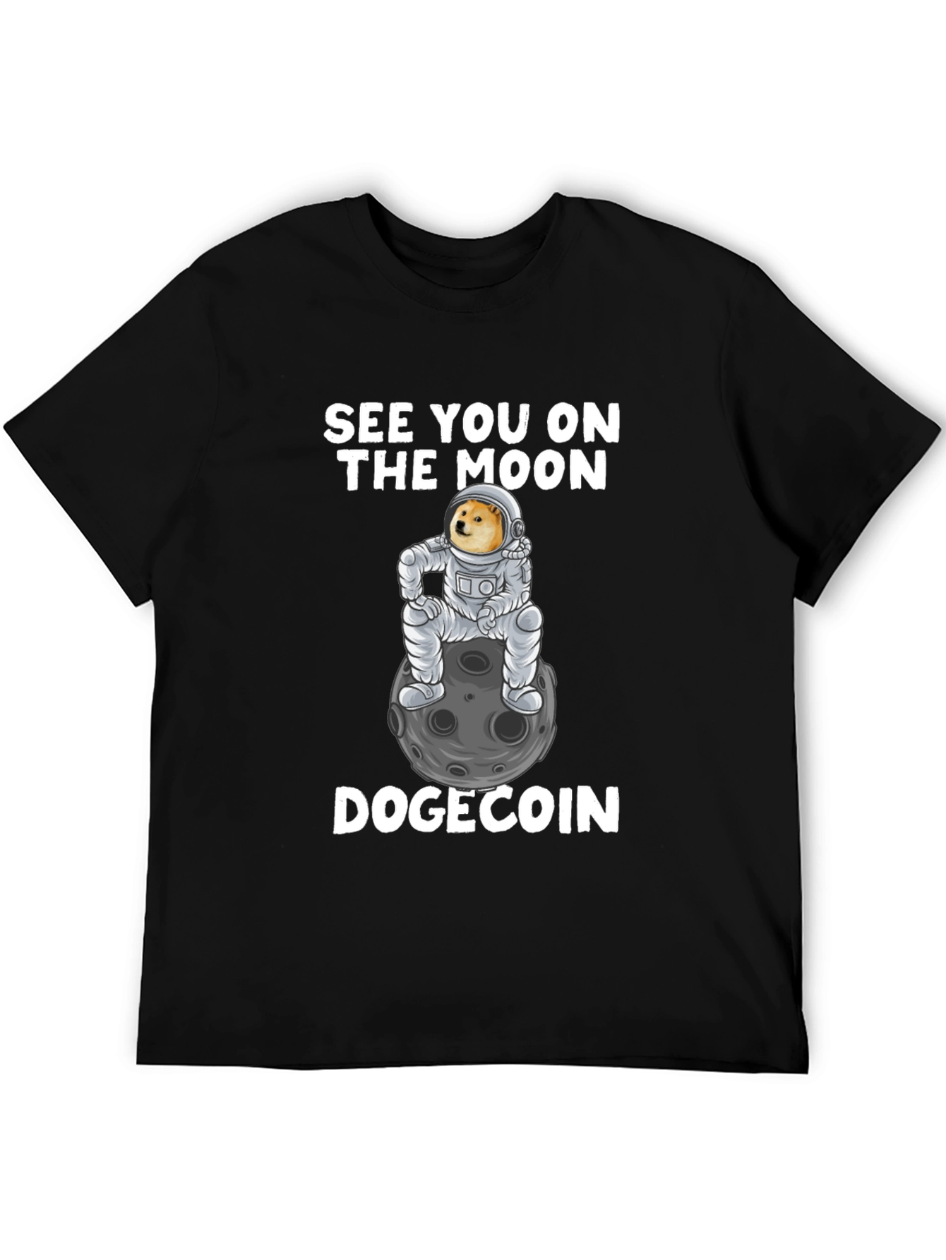 Dogecoin Moon T-Shirt - Crypto Meme Tee