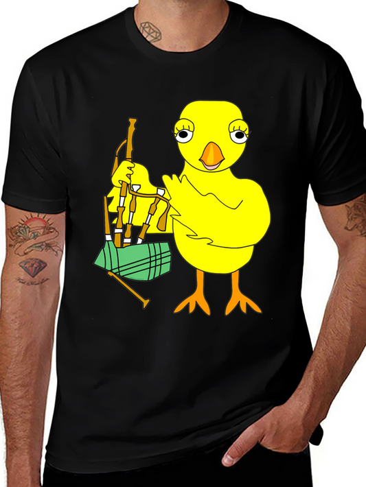 Chicken with Bagpipes Graphic T-Shirt