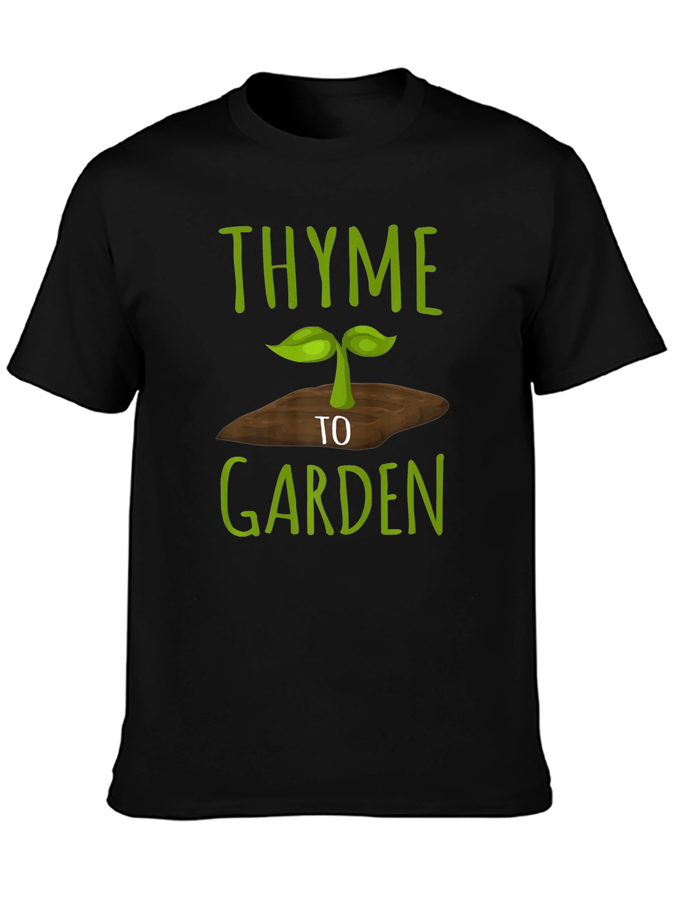 Thyme to Garden Graphic Tee - Black
