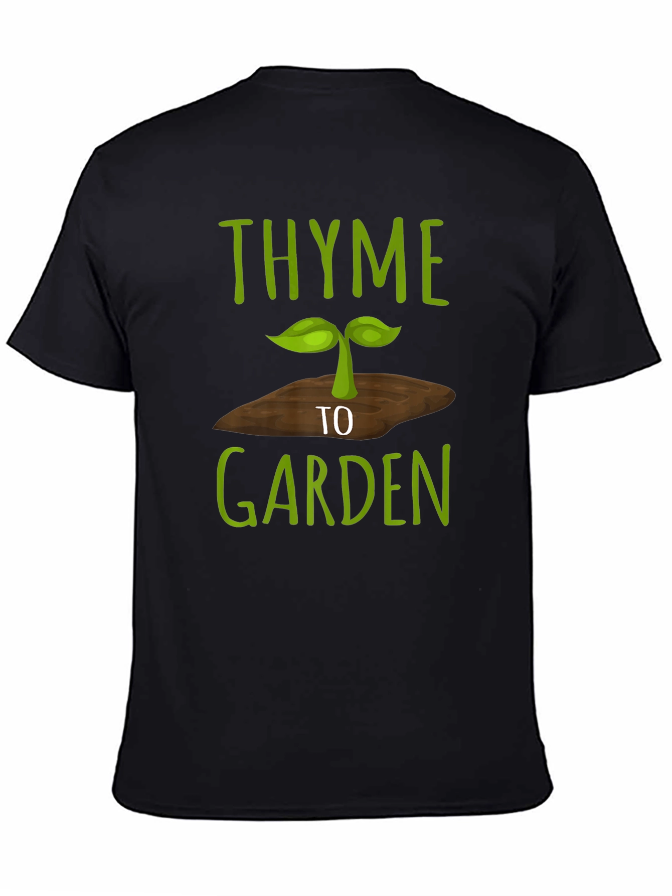 Thyme to Garden Graphic Tee - Black