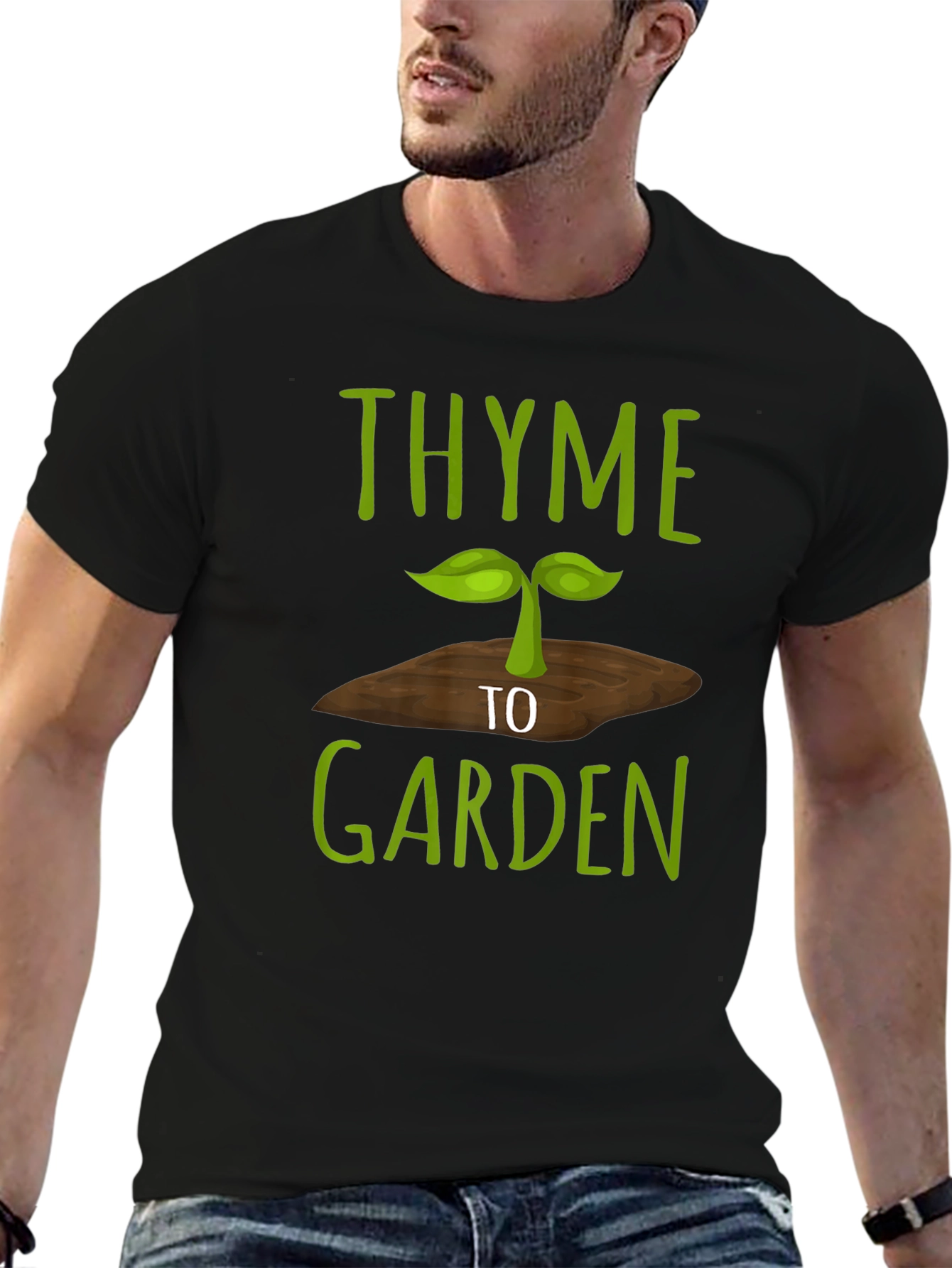 Thyme to Garden Graphic Tee - Black