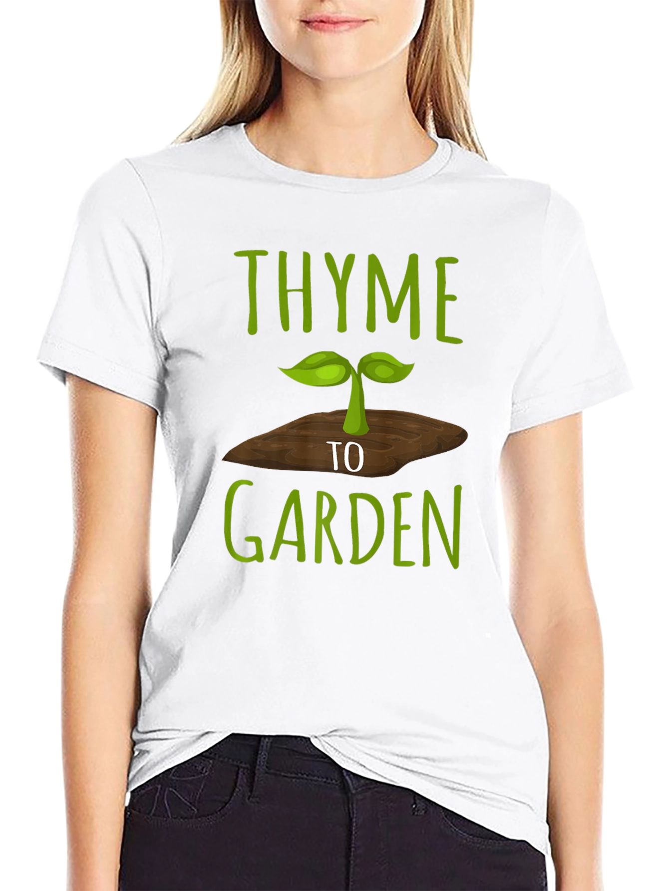 Thyme to Garden Graphic Tee - Black