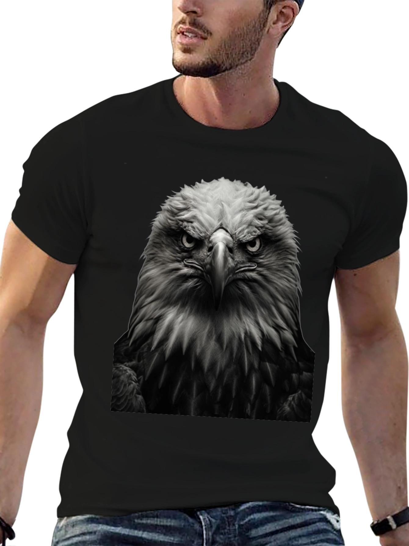 Eagle Graphic Tee - Bold Black T-Shirt