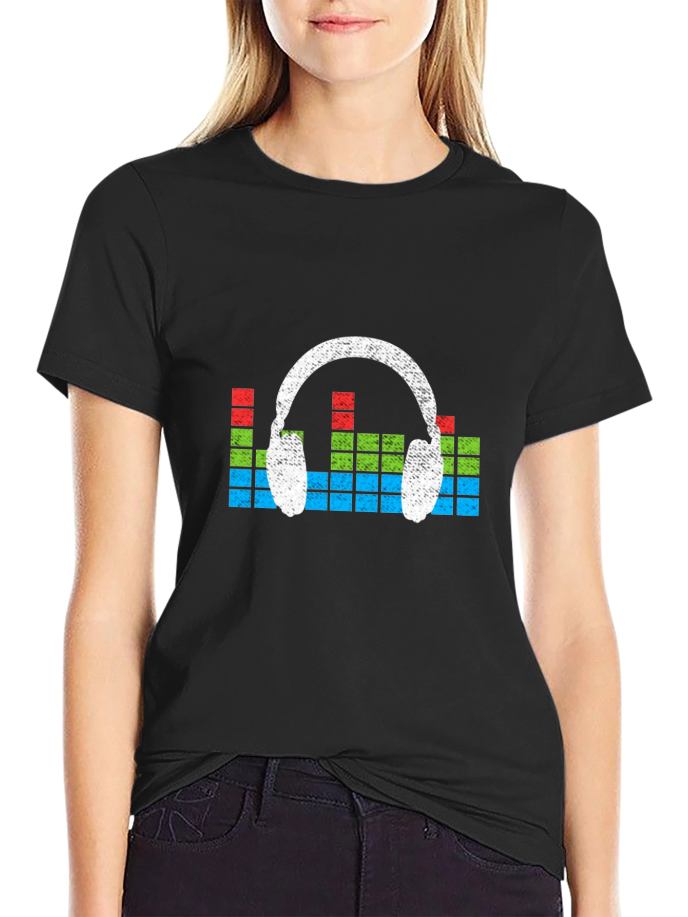 Retro Headphones Graphic T-Shirt - Music Lover Tee